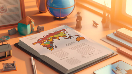 Poster - Stock market graph and top view computer on the table background. Multi exposure.  futuristic smart city with 5g global n  Multi exposure. Concept of international markets.
 
