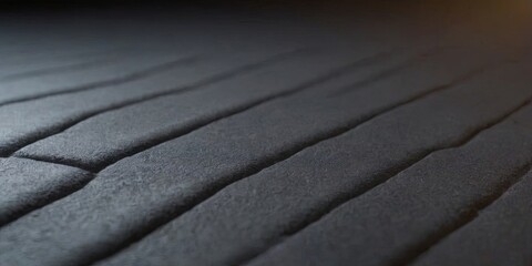 Aufkleber - A black and white photo of a floor with a dark wood grain