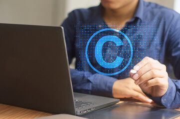 legal protection of digital intellectual property, copyright or patent concept,  safeguarding trademark and assets