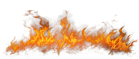 Wall Mural - fire flames with transparent background