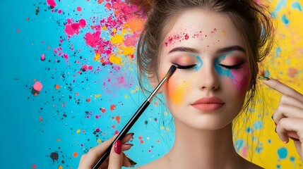 Poster - Stunning abstract blend of rainbow colors creates a bold fantasy inspired aesthetic perfect for fashion beauty and creative design projects