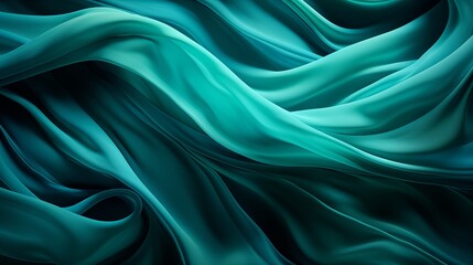 Wall Mural - Abstract blend of deep green, jade, and turquoise colors with a teal-blue gradient, ideal for textured backdrops.