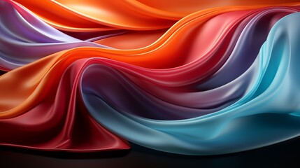 Wall Mural - soft draped fabric backdrop, ideal for highlighting luxury products with a vibrant, elegant touch.