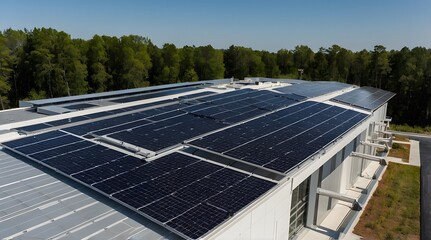 rooftop solar panel array harnessing renewable energy in an eco-friendly environment for sustainable power 