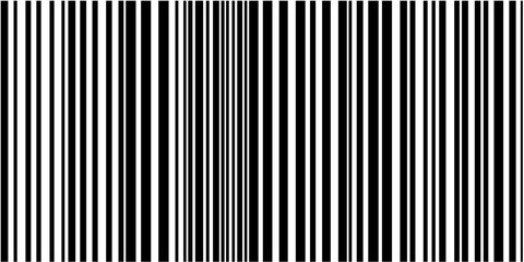 Wall Mural - Black and white abstract design of barcode-like lines