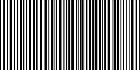 Aufkleber - Minimalist barcode pattern featuring alternating line thickness
