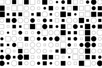 Aufkleber - Intricate patterns of black and white geometric forms on canvas