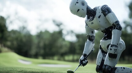 Poster - robot golfing