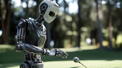 Poster - robot golfing