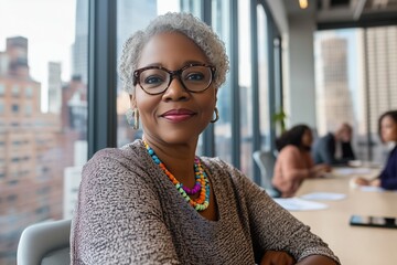 Wall Mural - A woman with glasses