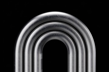 Leinwandbilder - Four concentric silver arches against a transparent background.