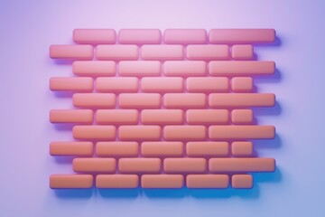 Aufkleber - A digital rendering of an abstract brick wall with a soft  glowing light.
