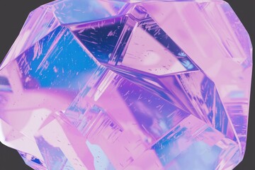 Aufkleber - A close up of a shiny  multifaceted purple crystal.