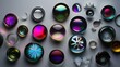 © Priya - Assortment of colorful camera lenses and photography accessories