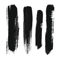 Asian Ink Brush Strokes Vector Art for Design Inspiration