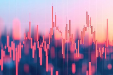 Poster - Abstract financial market chart background