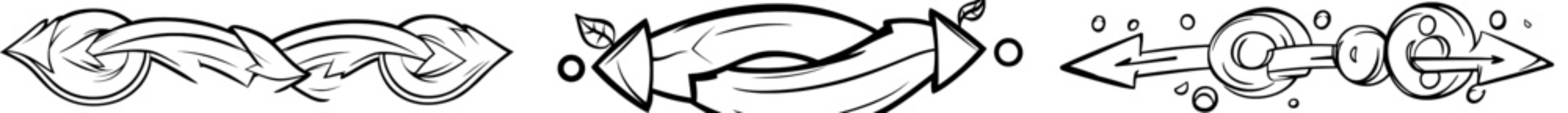 Poster - this is a modern hand drawn icon with an editable stock image. scribble doodle style. arrow sketch h