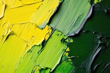 Poster - A detailed view of a vibrant green and yellow painted design
