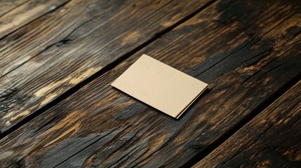 Wall Mural - A simple hand-written note with words of encouragement placed on a wooden table, embodying support and care