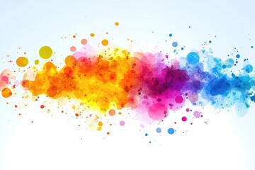 Poster - A colorful background with watercolor splashes, perfect for adding texture and visual interest to your design