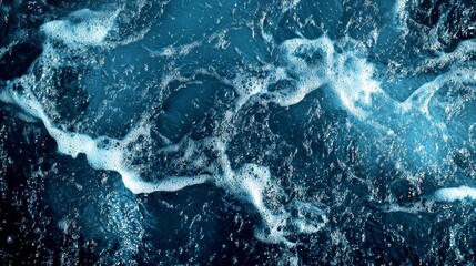 Poster - Water texture: A close-up of water surface texture, showing ripples, waves, or patterns created by wind or movement.