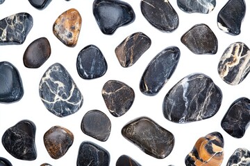 Poster - A collection of rocks situated on a clean and bright surface
