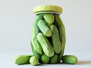 Sticker - cucumbers in glass jar