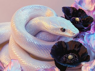 Canvas Print - snake in the water