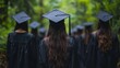 © dongwei - Graduation Celebration in a Lush Forest Setting