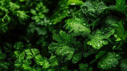 Freshly Picked Herbs Close-Up Picture