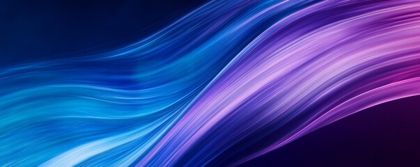 Wall Mural - Abstract flowing lines creating vibrant purple and blue waves