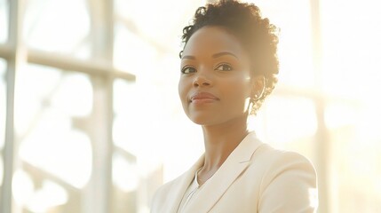 Sticker - Confident Woman in Bright Natural Light