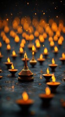 Poster - Majestic display of flickering lights a festival of traditional lamps and serenity