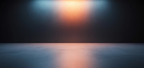 Poster - Minimalist black background with a soft light glow at the top, creating a modern and elegant atmosphere for branding or presentations