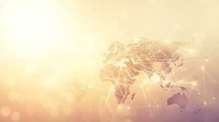 A website header or banner featuring a global network design. The background uses abstract connecting dots and lines, symbolizing global business, social networking, and internet technology.