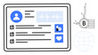 © robu_s - Digital medical record with user details, health data, checklists, pill and heart icons. Ideal for healthcare, digital records, blockchain technology, medical data security, and online health