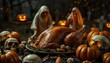 © knewmetawee - Festive feast a spooky thanksgiving celebration