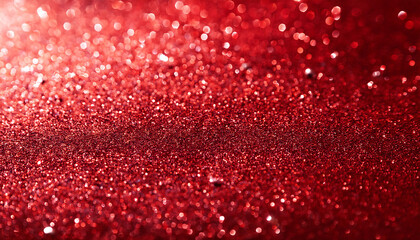 Poster - Red glitters create a visually striking effect on surfaces and objects with its bright shin_1(531)