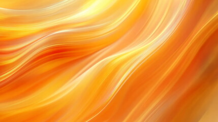 Poster - Dynamic energy flow. Luminous stripes in gradient of orange and gold. Soft waves creating a sense of motion. Horizontal template color gradient, rough retro vibe shine bright light