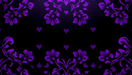 purple pattern, seamless pattern background, dark background isolated with white highlights, png