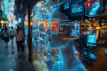 Poster - an ai-driven recommendation system on a shopping platform, representing targeted advertising and con
