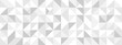 © Nadzeya Pakhomava - White seamless background of triangles in modern style, flat vector illustration. Cover of gray geometric shapes in retro texture for web design or postcard.