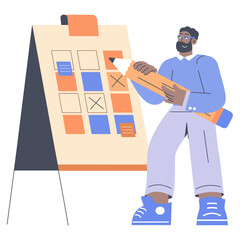 Poster - Businessman. Flat Vector Illustration