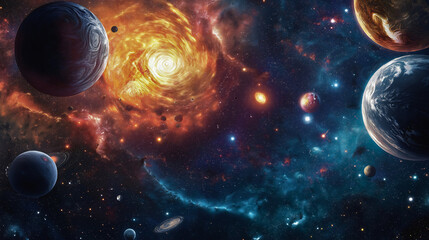 Wall Mural - the big bang theory explains the creation of the universe as we know it today, with the big bang giv