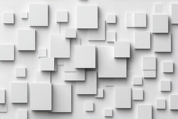 Poster - Abstract White Square Pattern on a Textured Background