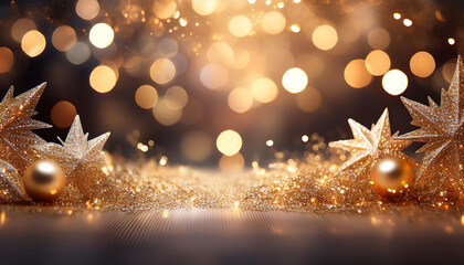 Aufkleber - Glitter lights shine on a festive holiday scene with subtle sparkle and shimmering effe_1(364)