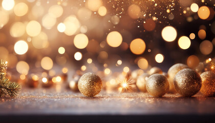 Aufkleber - Glitter lights shine on a festive holiday scene with subtle sparkle and shimmering effe_1(361)