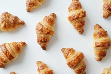 Rustic Croissants on Pristine White