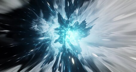 Poster - Interstellar travel into space and time. high speed 4K loop
