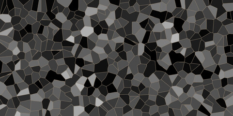 Poster - Abstract white, black broken stained glass background design color line. geometric polygonal background with different figures. low poly crystal mosaic background. triangle background pattern shape.